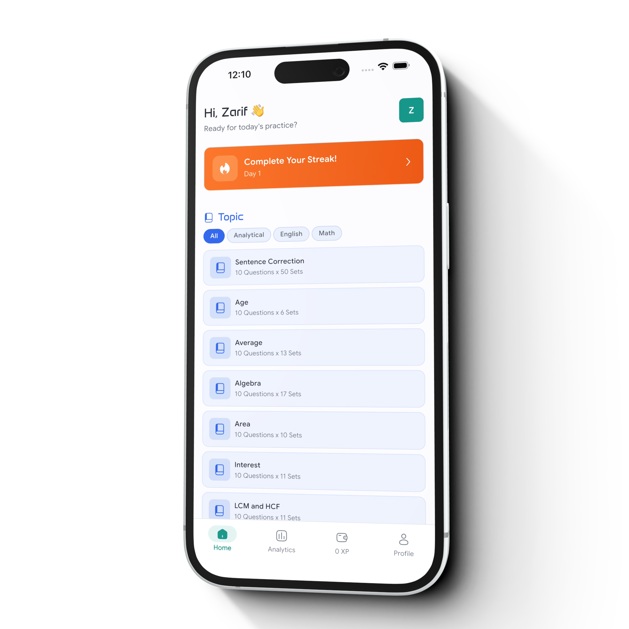 Topicwise Practice Tests
